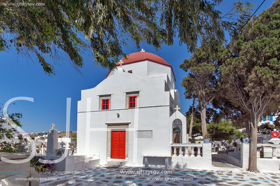 White Church on the island of Mykonos, Cyclades Islands