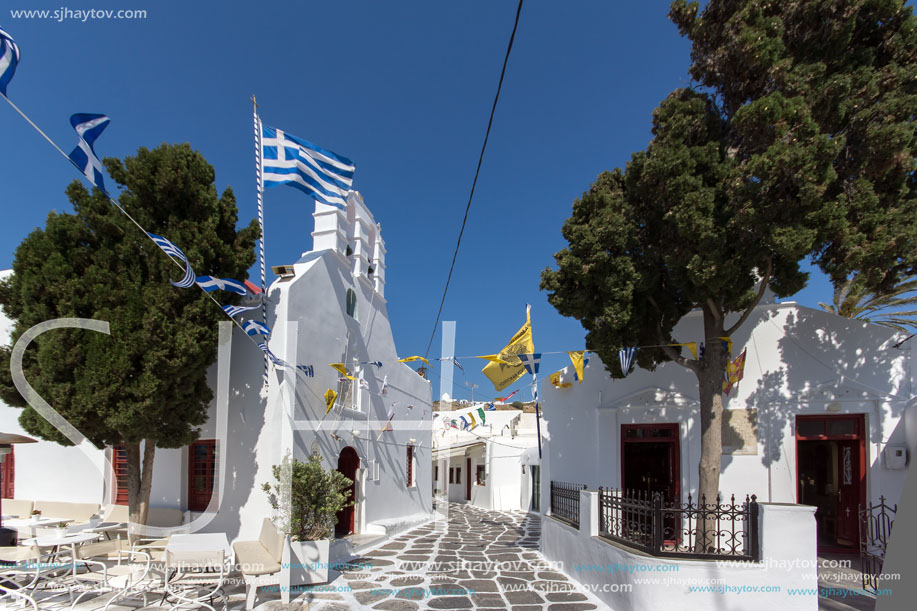 White Church on the island of Mykonos, Cyclades Islands