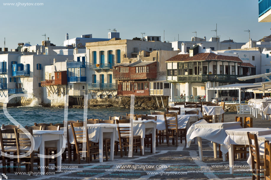 Little Venice at Mykonos Island, Cyclades Islands