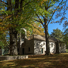 Church and Park in Town of Metsovo, Epirus, Greece