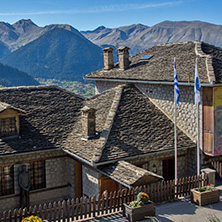 Roofs and valley of Town of Metsovo, Epirus , Greece