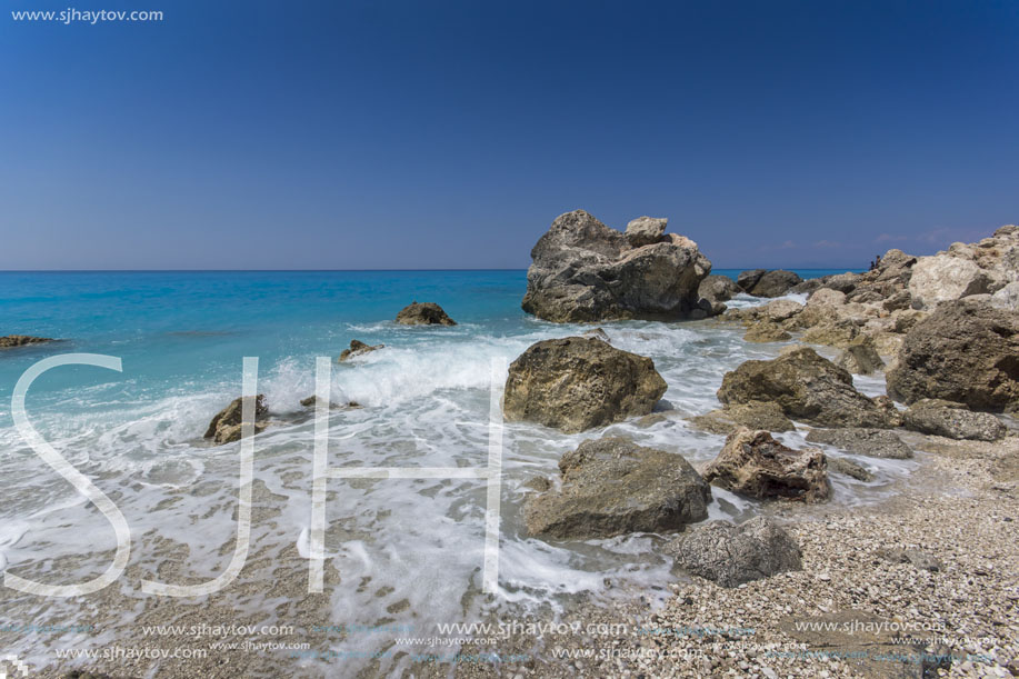 Megali Petra Beach, Lefkada, Ionian Islands, Greece