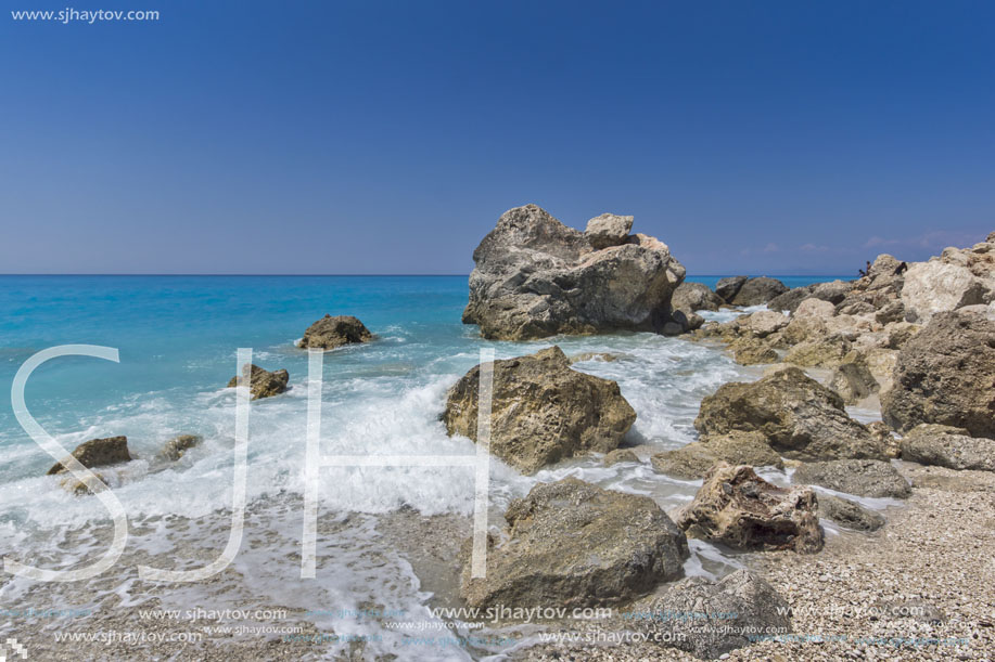 Megali Petra Beach, Lefkada, Ionian Islands, Greece