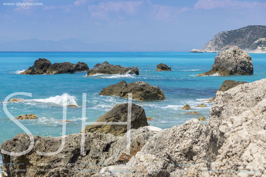 Megali Petra Beach, Lefkada, Ionian Islands, Greece