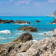 Megali Petra Beach, Lefkada, Ionian Islands, Greece