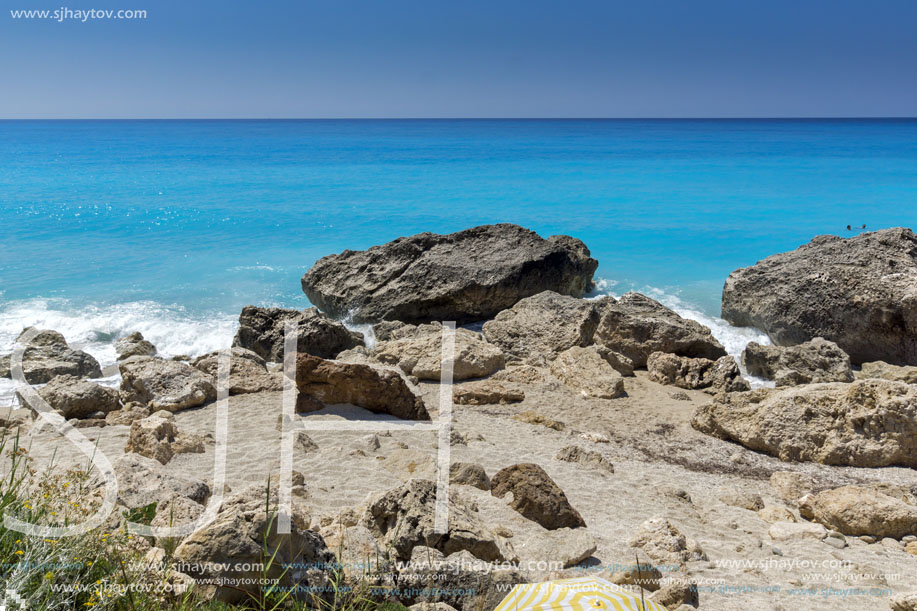 Megali Petra Beach, Lefkada, Ionian Islands, Greece