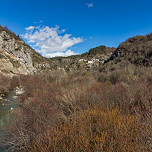 Kipoi village and mountain river, Pindus Mountains, Zagori, Epirus, Greece