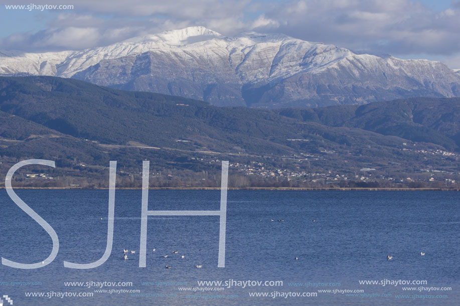 Lake Ioannina and Pindus Mountains, Epirus, Greece