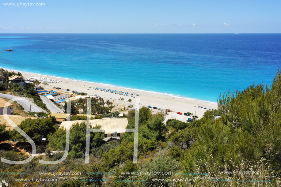 Panoramic view of Katisma Beach, Lefkada, Ionian Islands, Greece