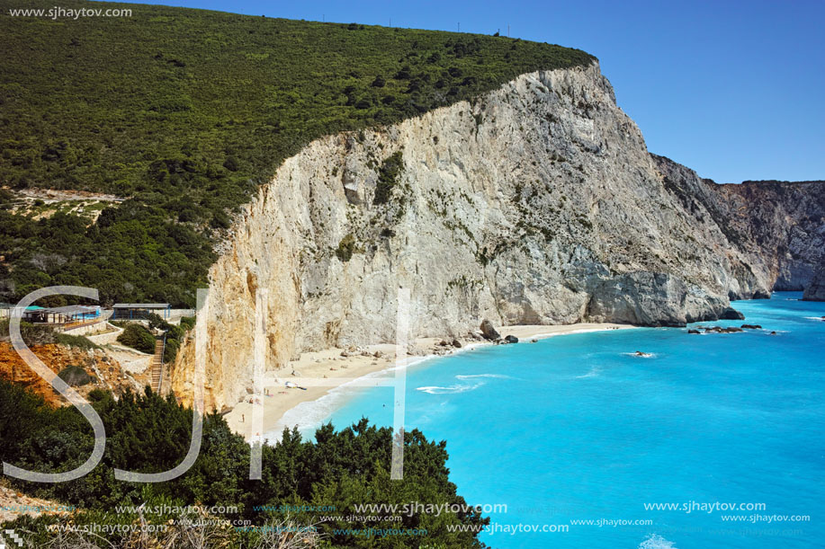 Blue Waters of Porto Katsiki Beach, Lefkada, Ionian Islands, Greece