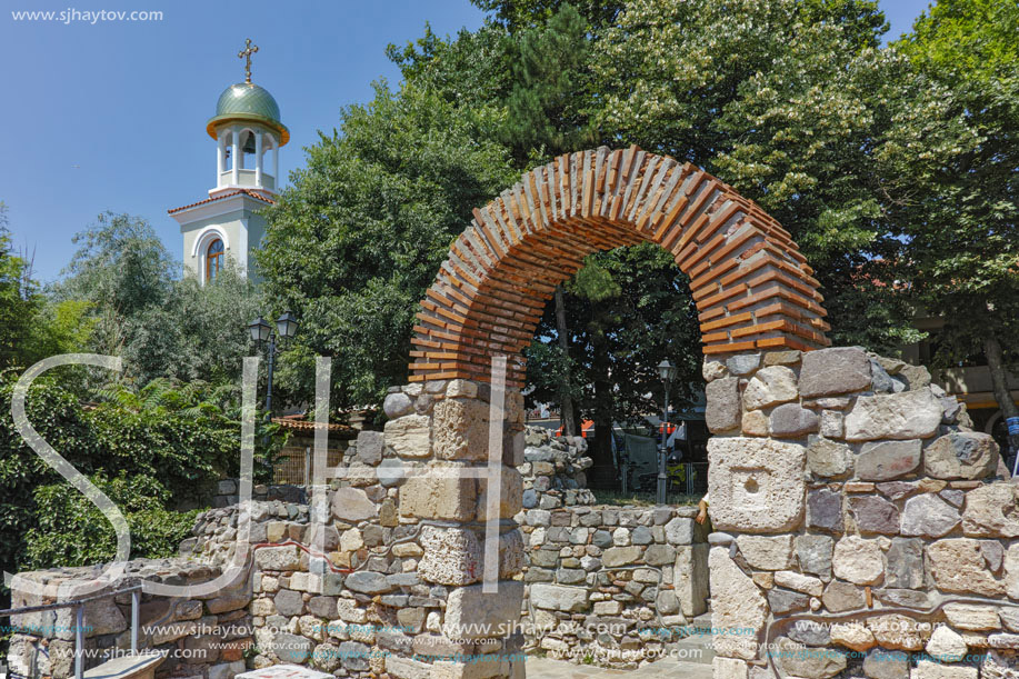 Remains of from Ancient Sozopol and the church of St. George, Bulgaria