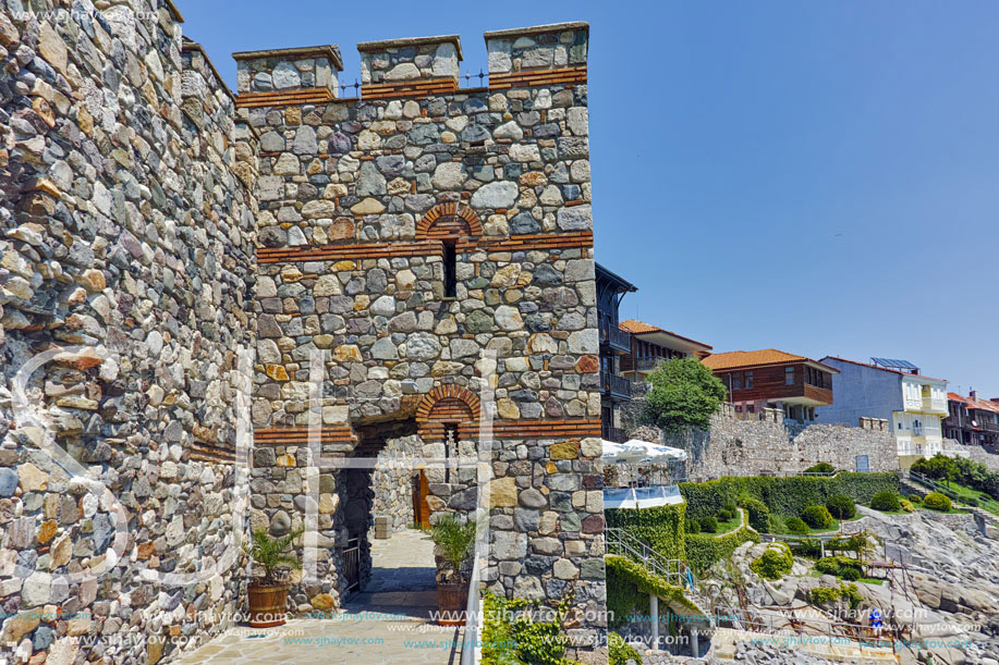 A reconstructed gate part of Sozopol ancient fortifications, Bulgaria