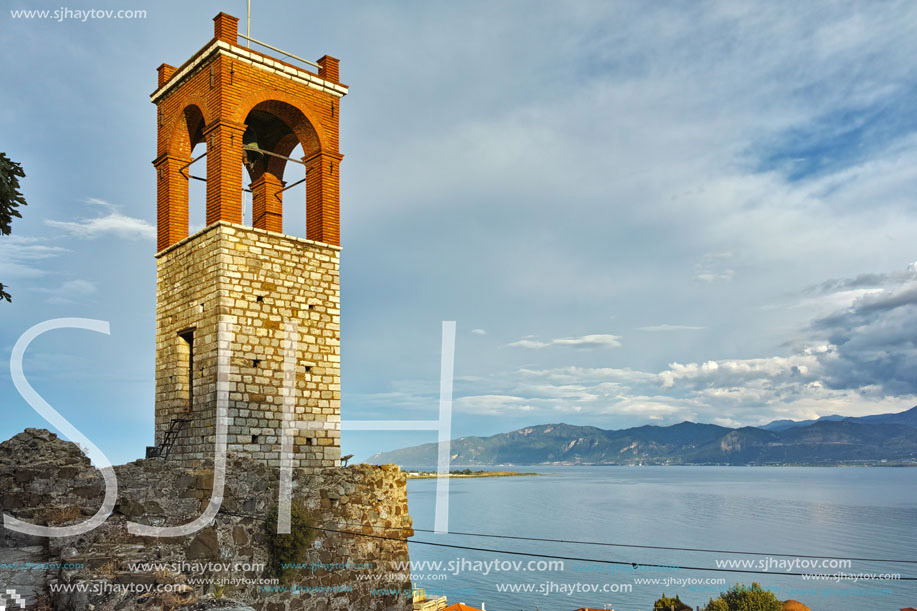 Clock tower in Nafpaktos town, Western Greece