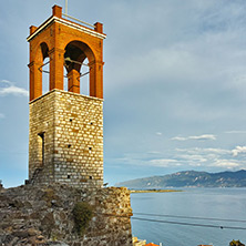 Clock tower in Nafpaktos town, Western Greece