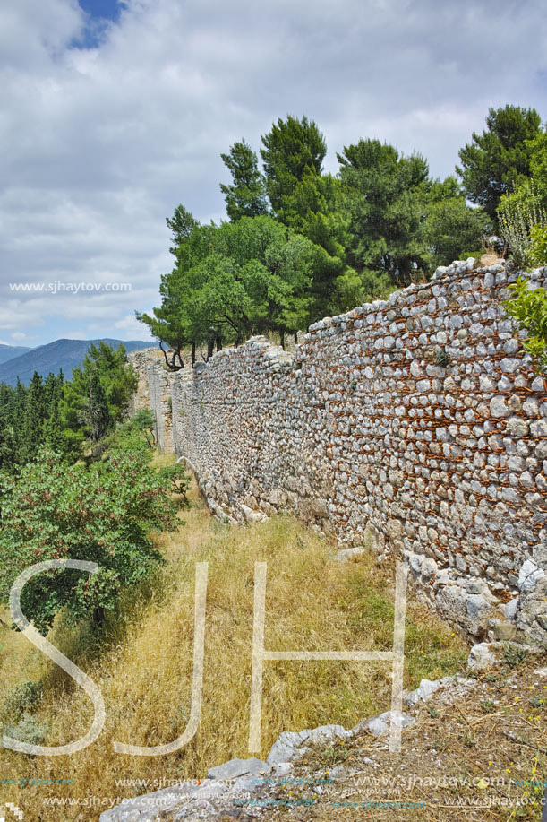 Wall of the castle of Lamia town, Central Greece