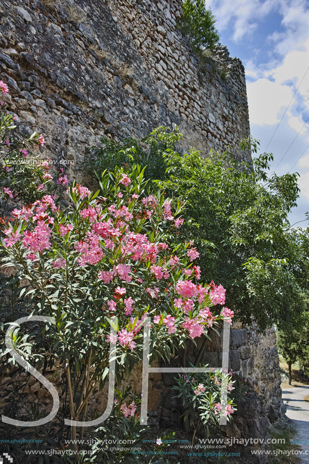 Wall of the castle of Lamia town, Central Greece