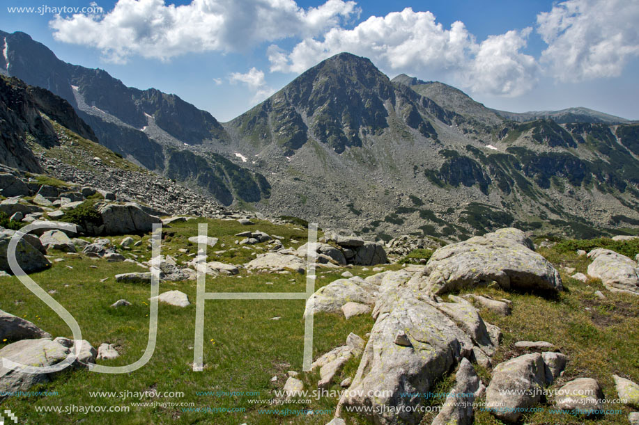 Amazing panorama of The Tooth peaks in Pirin Mountain, Bulgaria