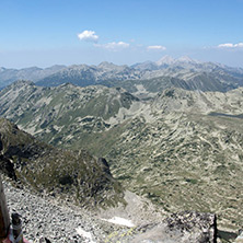 Amazing view from Kamenitsa  peak in Pirin Mountain , Bulgaria