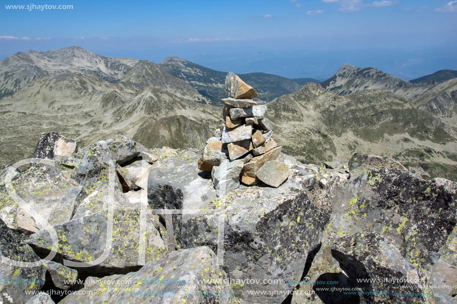 Amazing view from Kamenitsa  peak in Pirin Mountain , Bulgaria