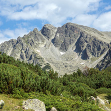 Amazing panorama of the Yalovarnika peaks in Pirin Mountain, Bulgaria