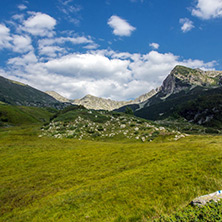 Landscape of Green hills in Pirin Mountain , Bulgaria