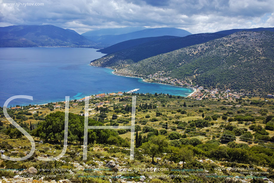 Panoramic view of Agia Efimia town, Kefalonia, Ionian islands, Greece