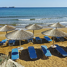 amazing view of Xi Beach,  beach with red sand in Kefalonia, Ionian islands, Greece