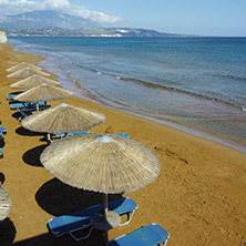 amazing view of Xi Beach,  beach with red sand in Kefalonia, Ionian islands, Greece