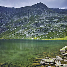 Reflection of Rila Mountain in The Twin lake, The Seven Rila Lakes, Bulgaria