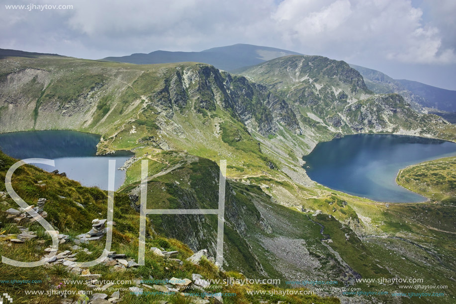 amazing Landscape of The Eye and The Kidney lakes, The Seven Rila Lakes, Bulgaria