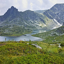 amazing Landscape of The Twin lake, The Seven Rila Lakes, Bulgaria