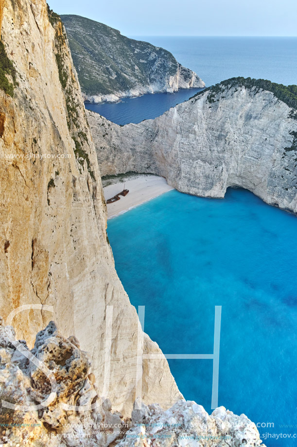 Amazing Panorama of Navagio Shipwreck beach, Zakynthos, Greece