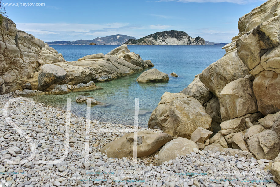 Amazing view of marathia beach at Zakynthos island, Greece