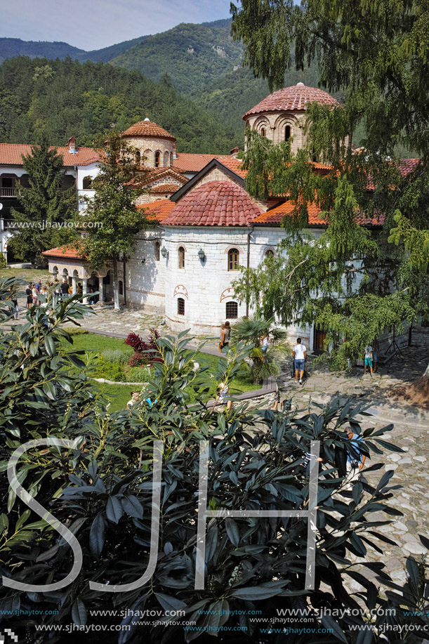 Panoramic view of Medieval Bachkovo Monastery, Bulgaria