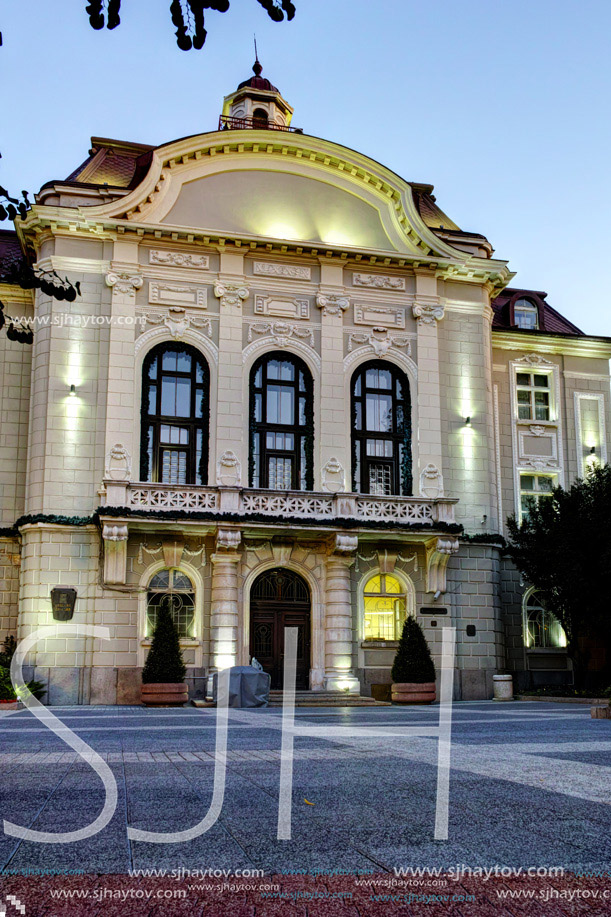 Building of city hall at the center of City of Plovdiv, Bulgaria