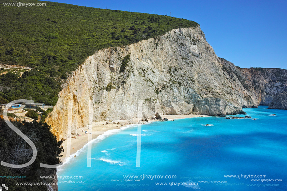 Blue Waters of Porto Katsiki Beach, Lefkada, Ionian Islands, Greece