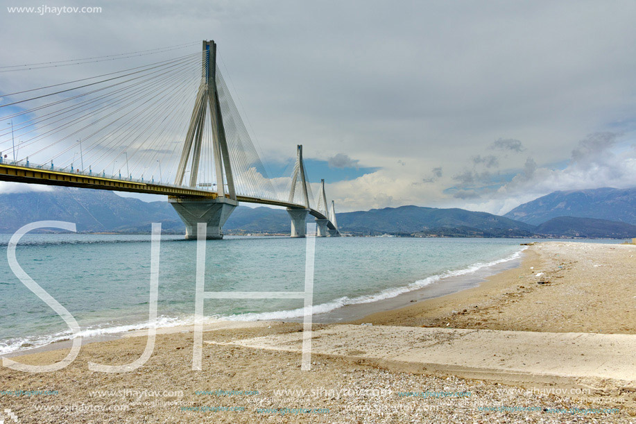 The cable bridge between Rio and Antirrio, Patra, Western Greece