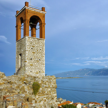 Clock tower in Nafpaktos town, Western Greece