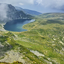 Amazing Landscape to The Kidney lake, The Seven Rila Lakes, Bulgaria