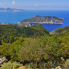 Amazing Landscape of Assos village and beautiful sea bay, Kefalonia, Ionian islands, Greece