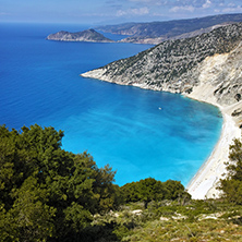 Panorama of Myrtos beach, Kefalonia, Ionian islands, Greece