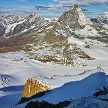 Amazing view around Matterhorn peak, Alps, Switzerland