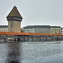 Chapel Bridge over Reuss River, Lucerne, Switzerland