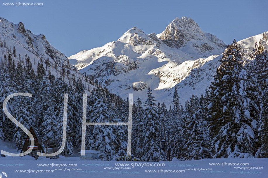 Winter panorama around Malyovitsa peak, Rila Mountain, Bulgaria