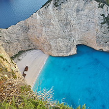 Amazing Panorama of Navagio Shipwreck beach, Zakynthos, Greece