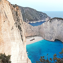 Amazing Panorama of Navagio Shipwreck beach, Zakynthos, Greece