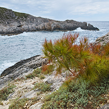 Panorama of Limnionas beach bay at Zakynthos island, Greece