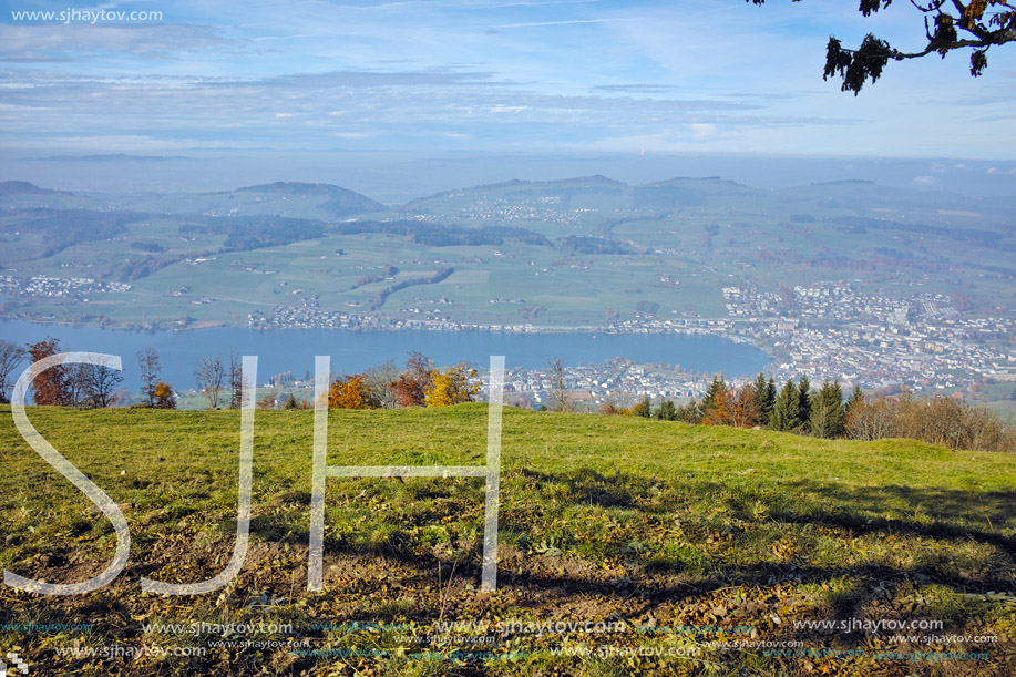 Amazing panorama of Lake Lucerne, Alps, Switzerland