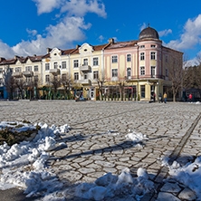Central Square in town of Razlog,  Blagoevgrad region, Bulgaria