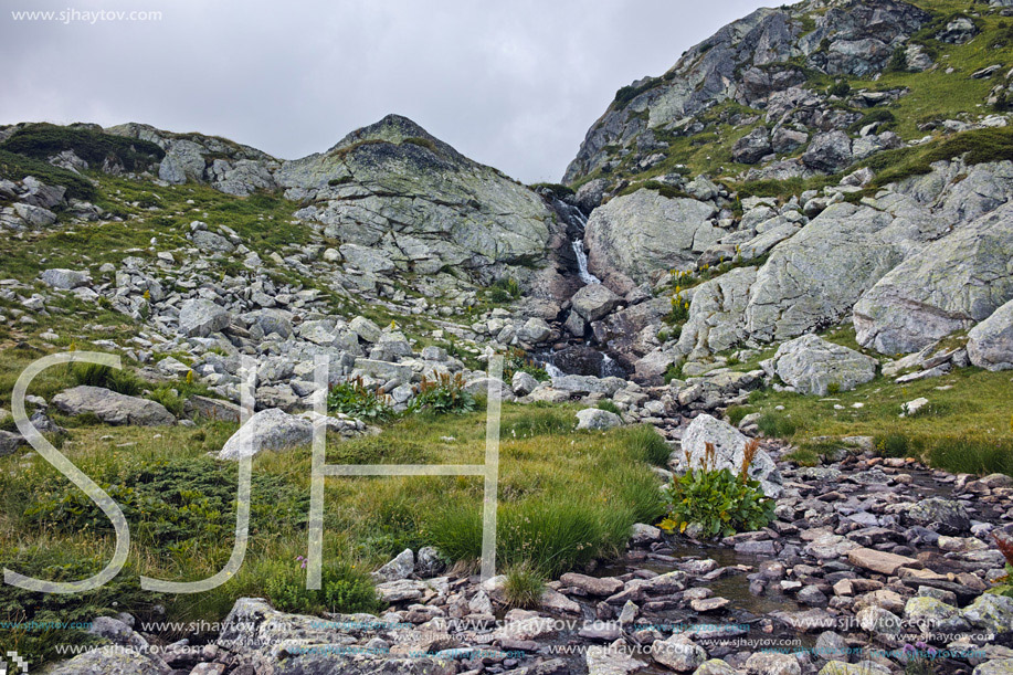 Mountain river near The Seven Rila Lakes, Rila Mountain, Bulgaria